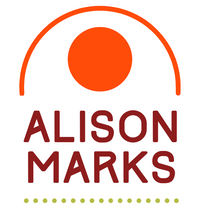 Alison Marks Logo with Orange Circle